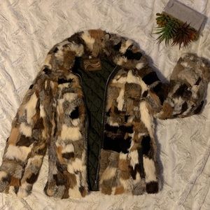 Vintage Women’s Natural Rabbit Fur Jacket